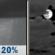Thursday Night: Slight Chance Rain Showers then Mostly Cloudy